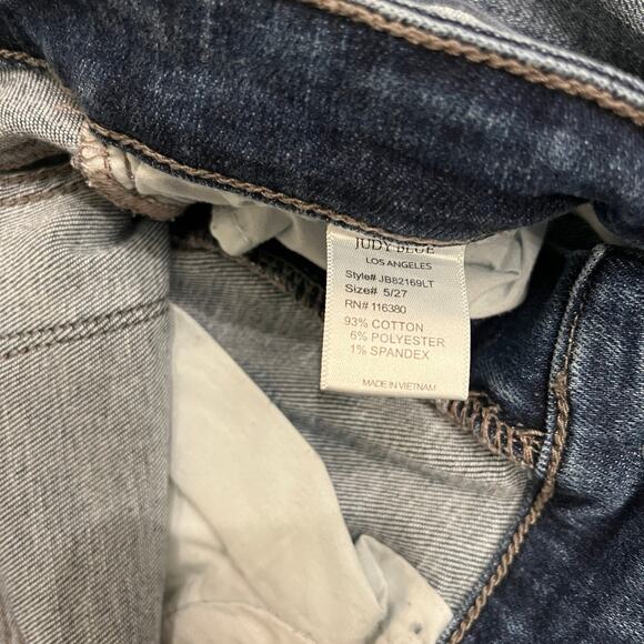 Judy Blue‎ Distressed Skinny Boyfriend Fit Jeans Women’s Size 5/27 - Picture 6 of 6